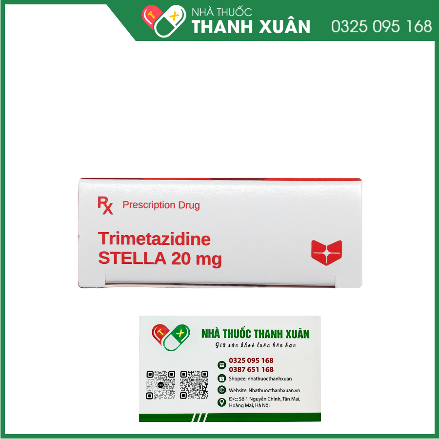 Trimetazidine Stella 20mg trị đau thắt ngực